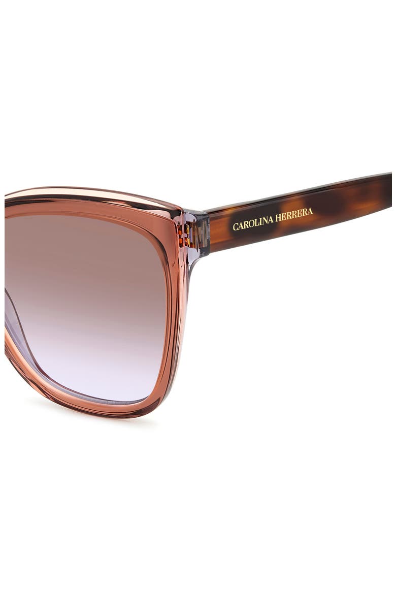 55mm Cat Eye Sunglasses, Alternate, color, BROWN PINK GRAD