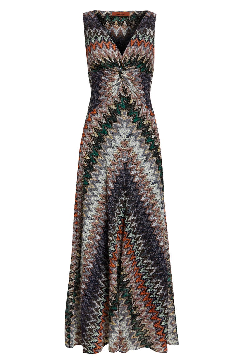 Metallic Zigzag Raschel Knit Dress, Alternate, color, GREY/ BLACK MULTI