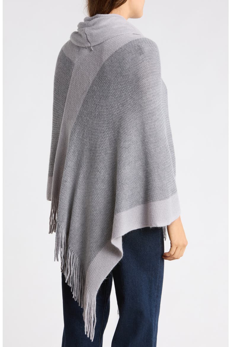 Cowl Neck Knit Poncho, Alternate, color, DARK GREY
