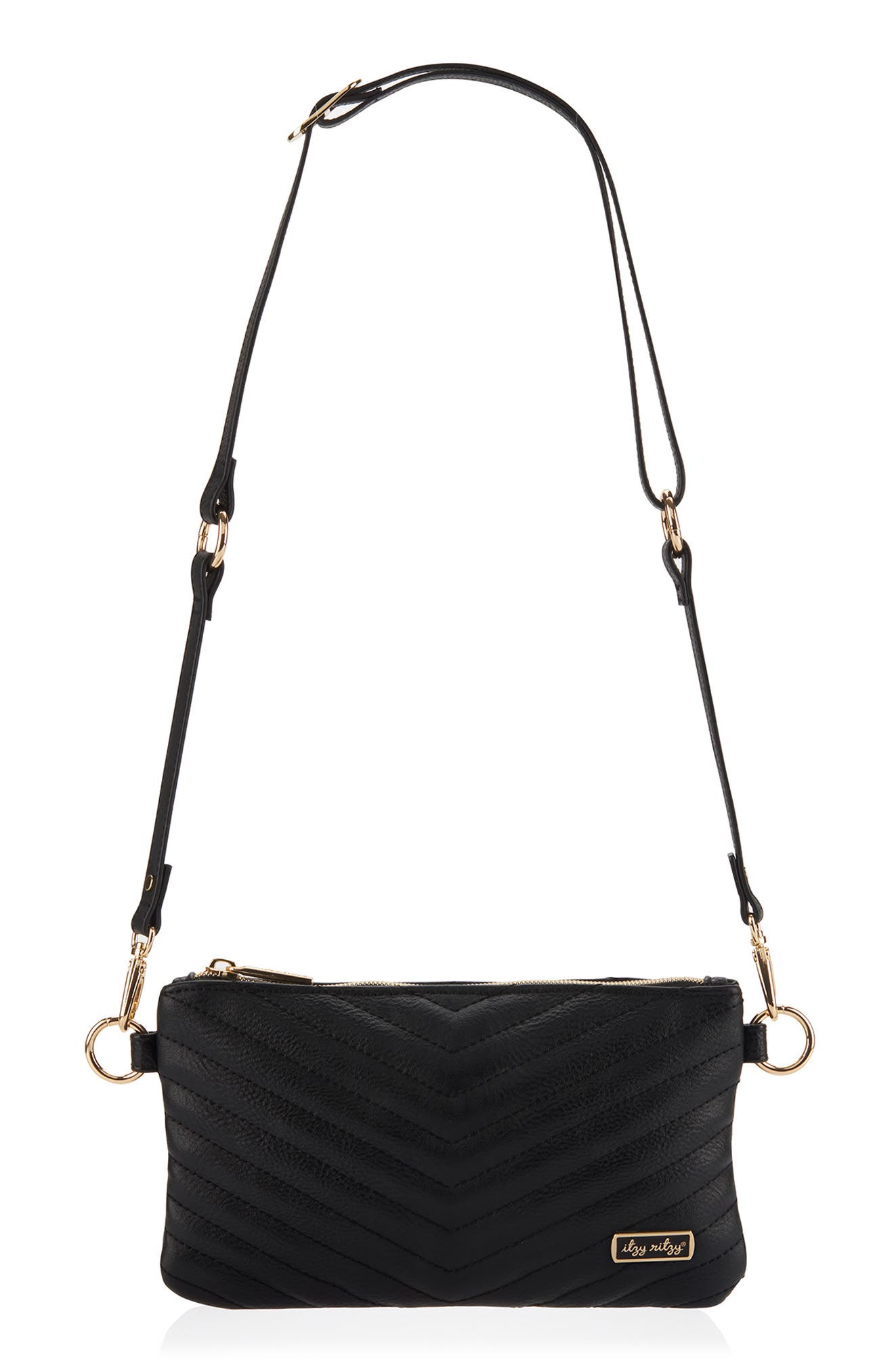 Itzy Ritzy Boss Convertible Faux Leather Clutch, Main, color, 