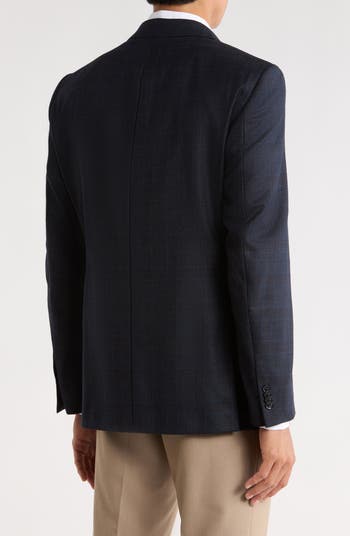 Plaid Wool Two-Button Sport Coat
