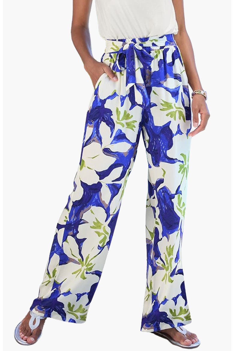 Patterned Pants, Main, color, Blue & Green