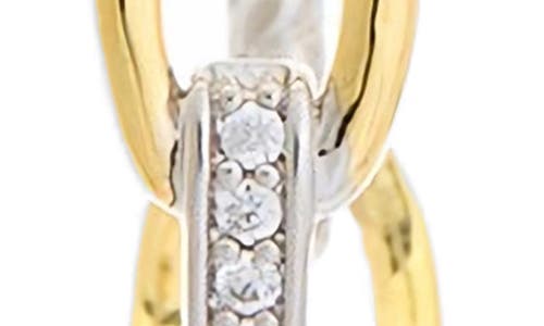 Juvell Two-tone Cubic Zirconia Chain Hoop Earrings In Multi
