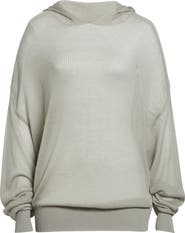 Rick Owens Hun Oversize Rib Cashmere Hoodie