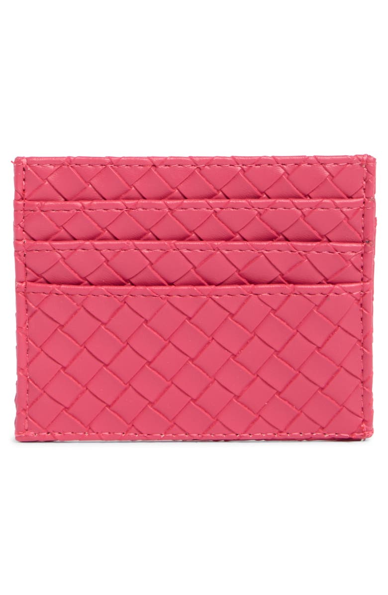 MUNDI SMALL LEATHER GOODS Fiona Card Holder, Alternate, color, Hot Pink