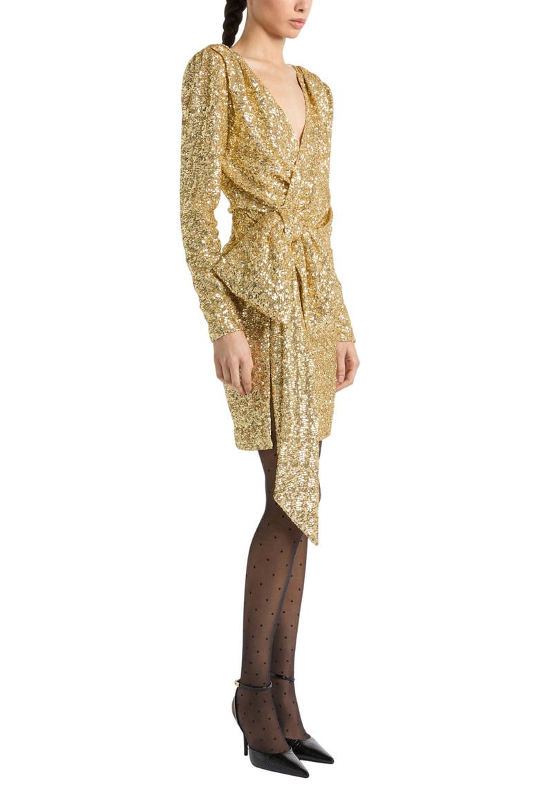 Sequinned Dress, Alternate, color, Gold