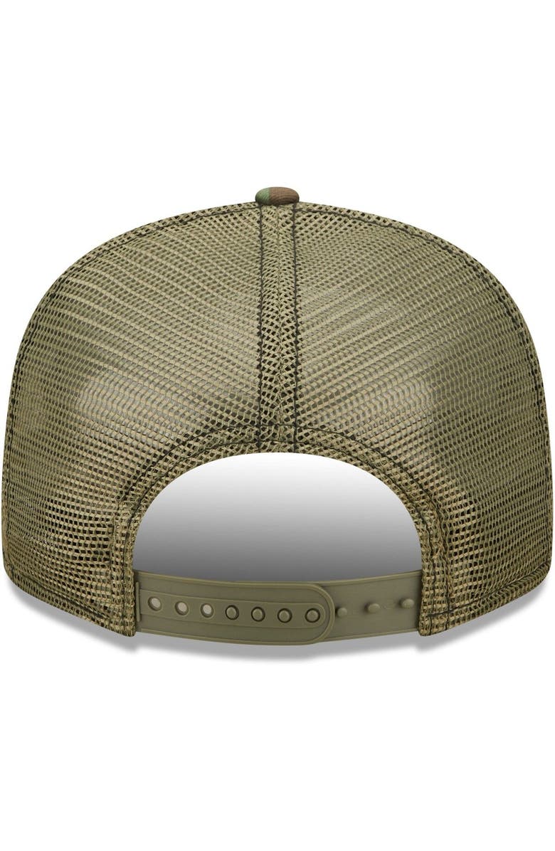 New Era Men's New Era Camo/Olive Los Angeles Rams Trucker 9FIFTY Snapback Hat, Alternate, color, 