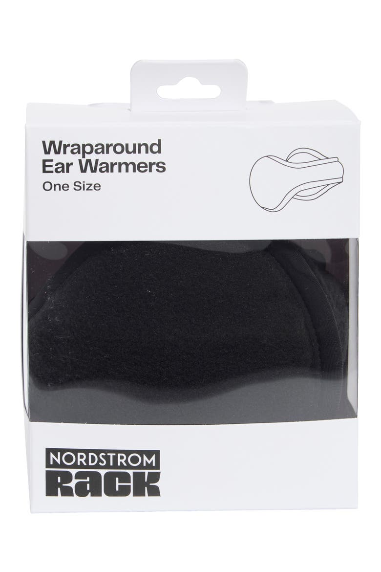 Wraparound Ear Warmers, Main, color, BLACK