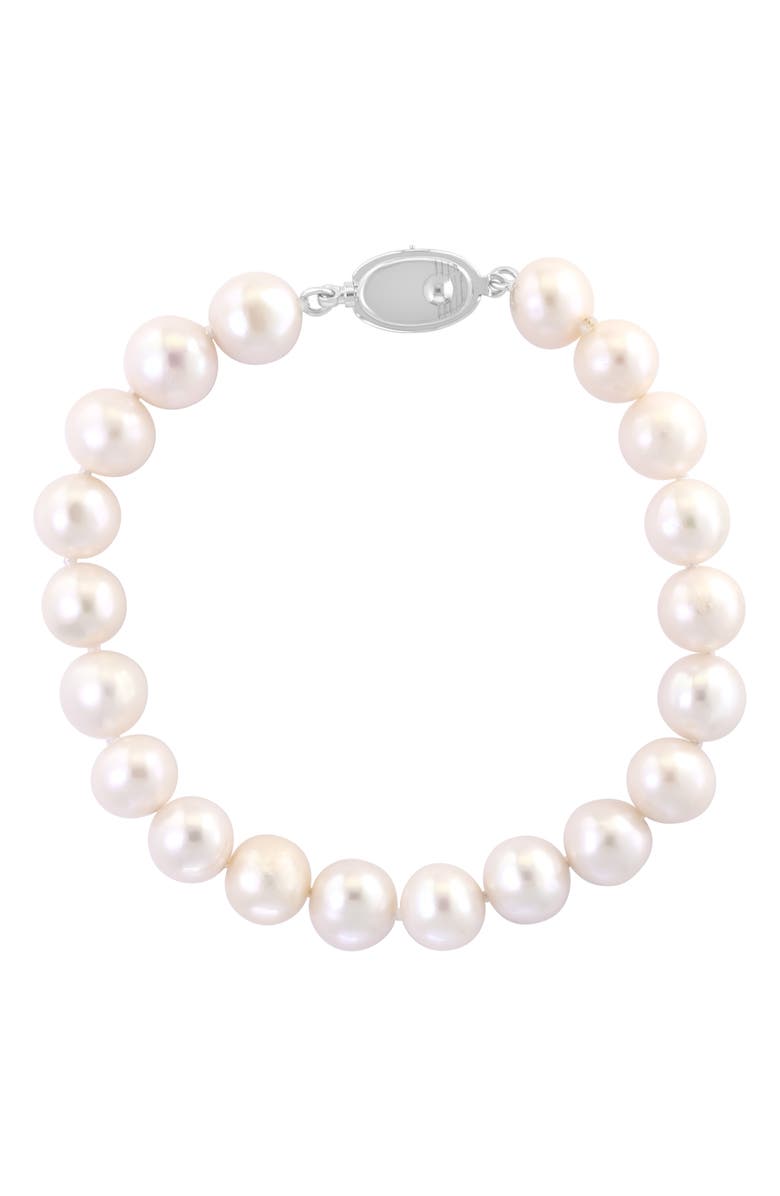 EFFY Sterling Silver Freshwater Pearl Bracelet, Main, color, White