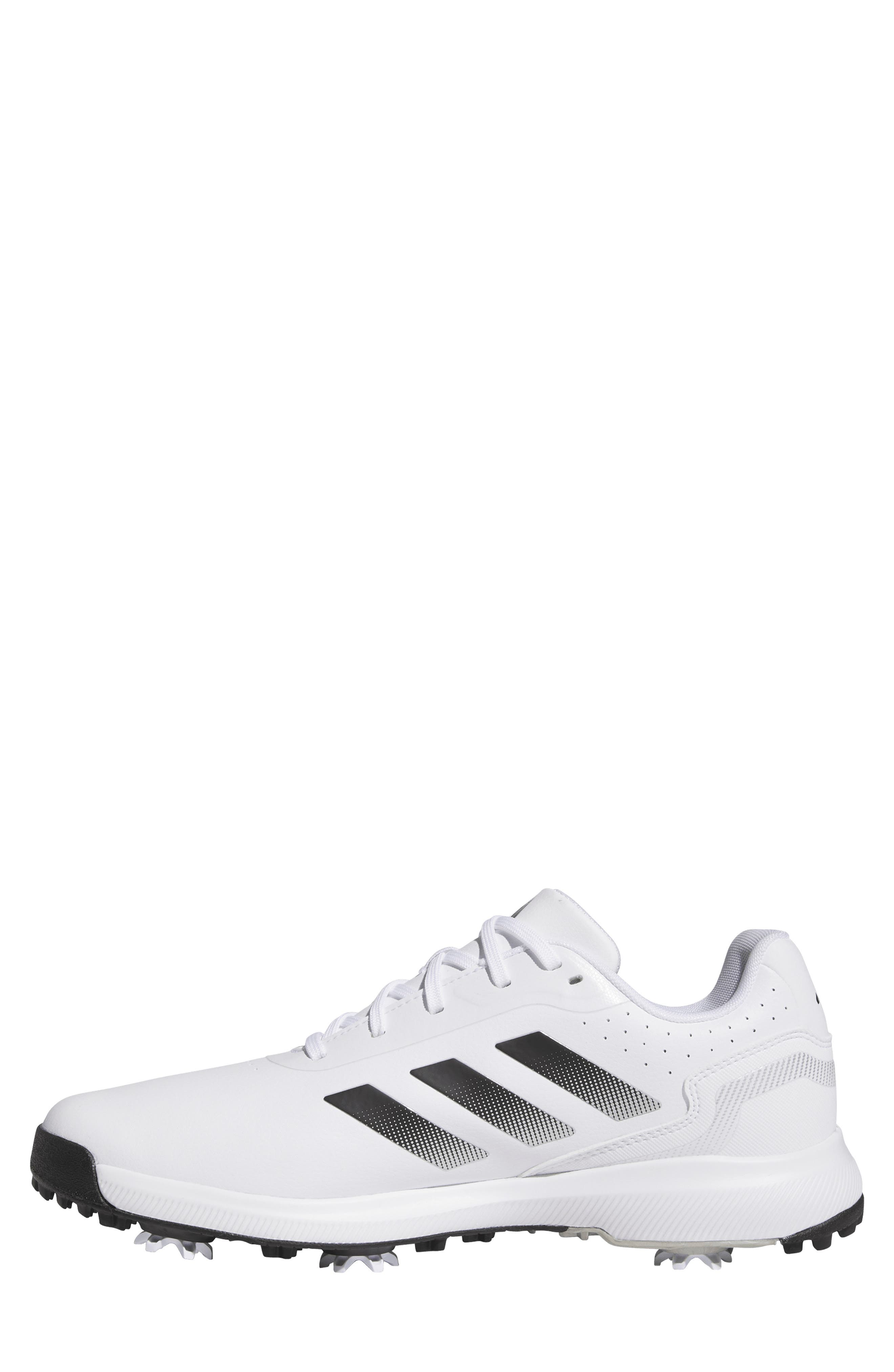 adidas Traxion Response Spikeless Golf Shoe, Alternate, color, White/ Black