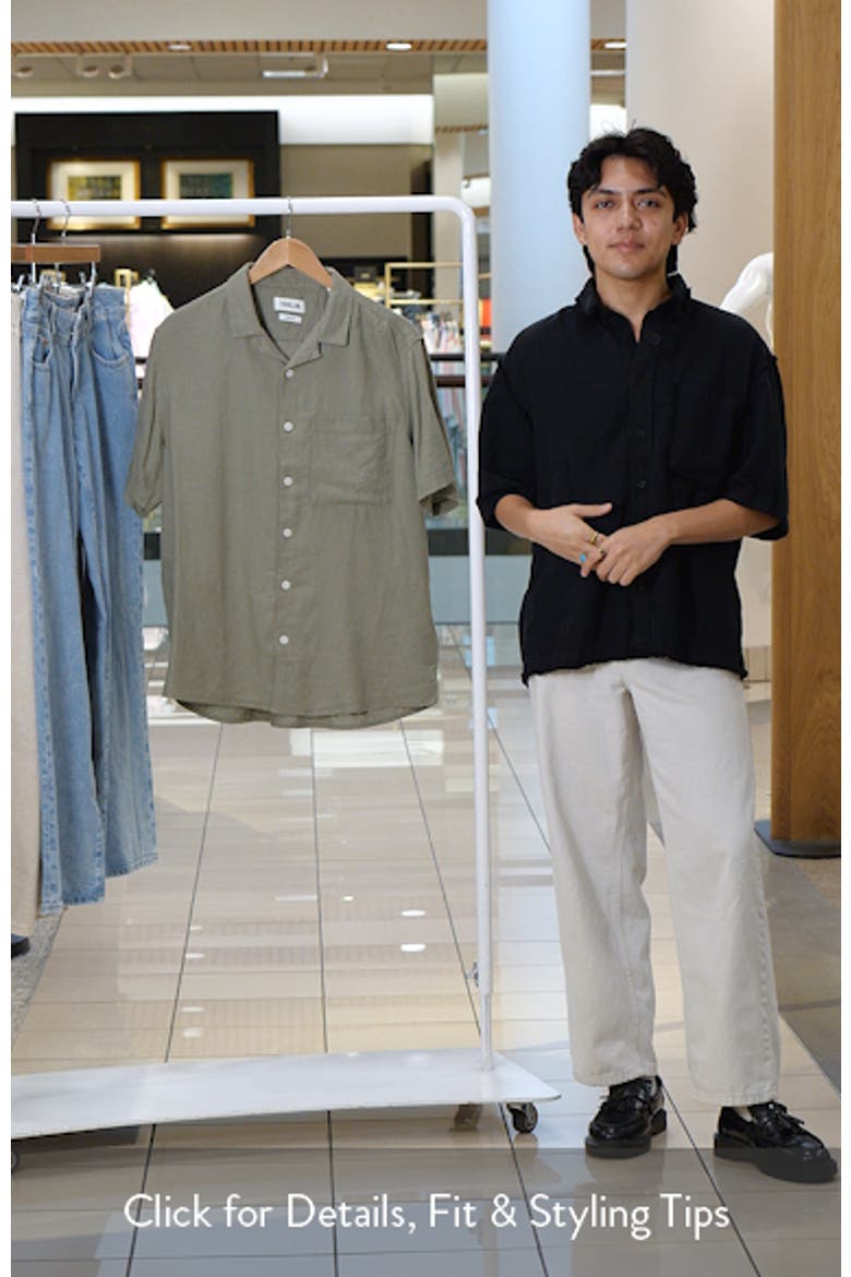 Allan Solid Linen Blend Camp Shirt video
