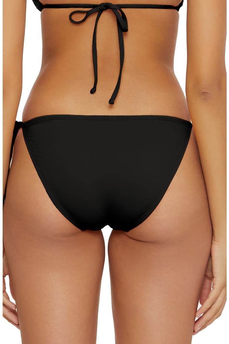 Side Tie Bikini Bottoms, Alternate, color, BLACK