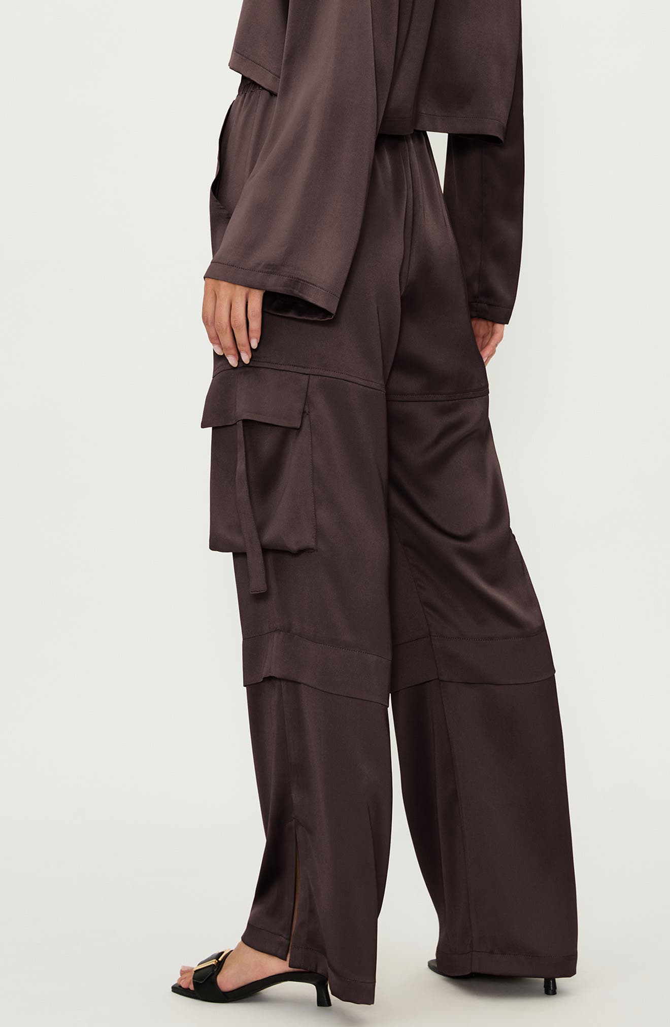 Gianna Drawstring Wide Leg Cargo Pants - image 2