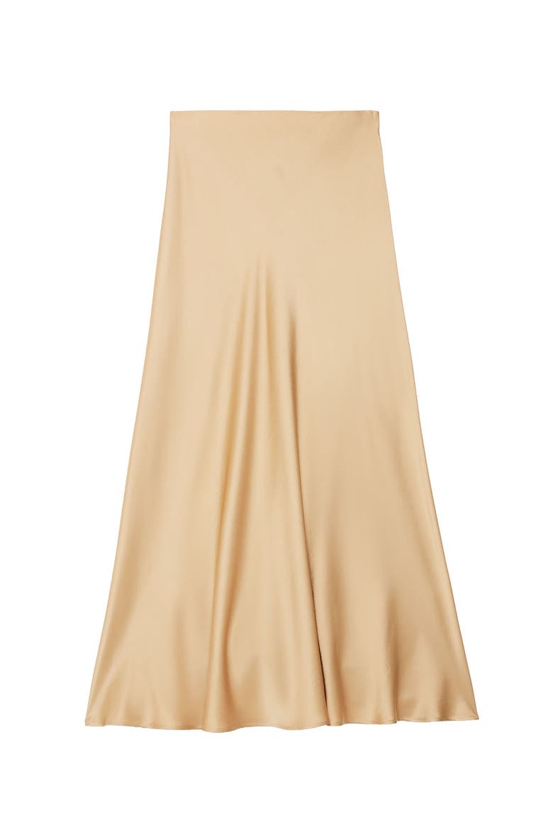 Skirt In Viscose, Alternate, color, Beige