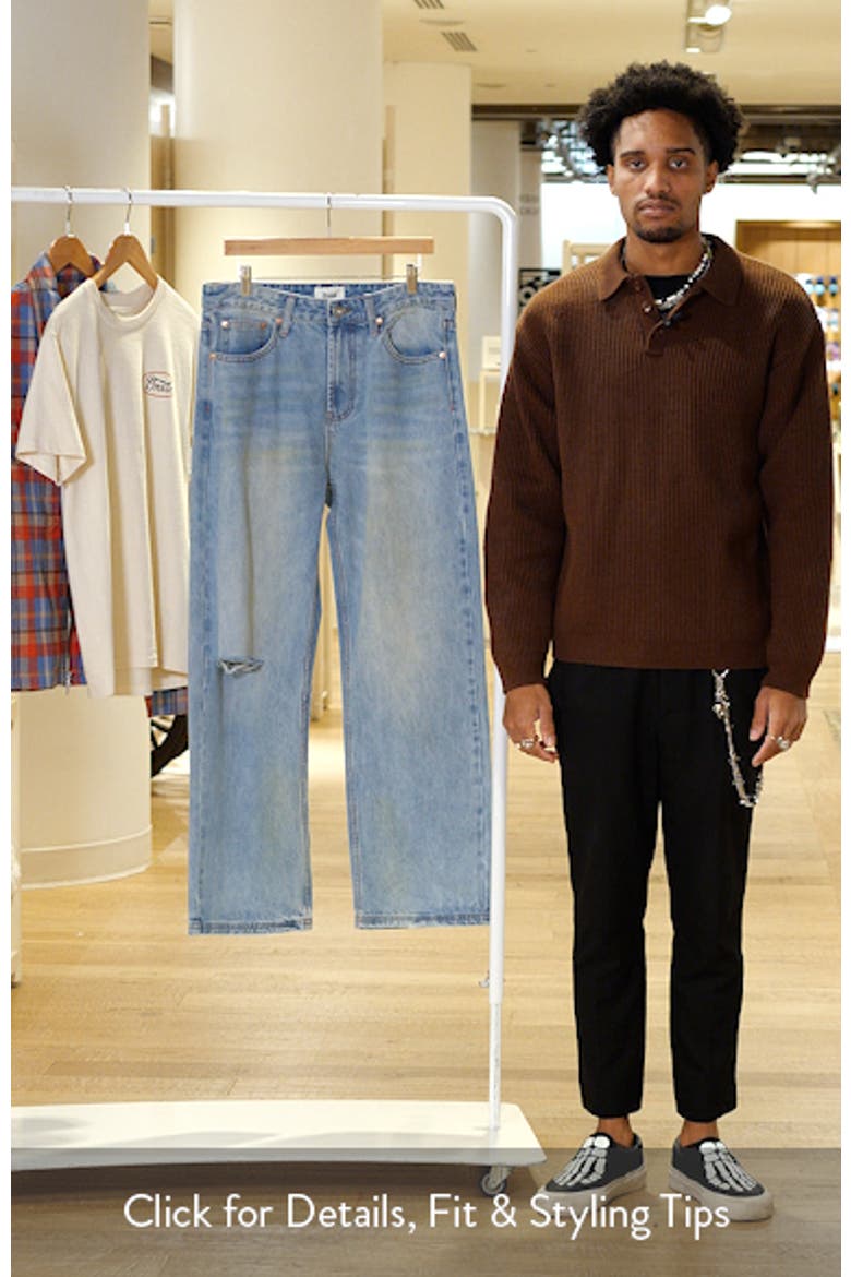 Ripped Baggy Straight Leg Jeans video