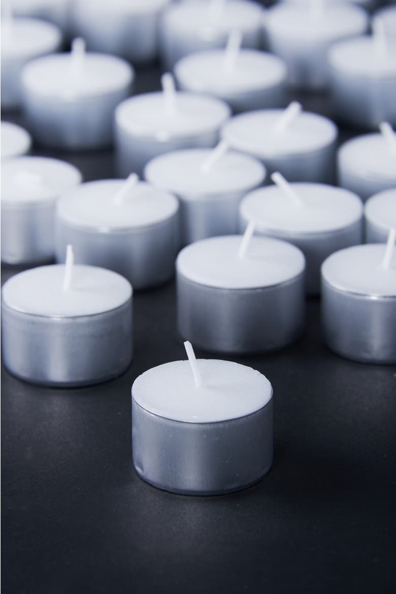 50 White Tealight Candles 8 Hour Burn Time Everyday Use, Alternate, color, White