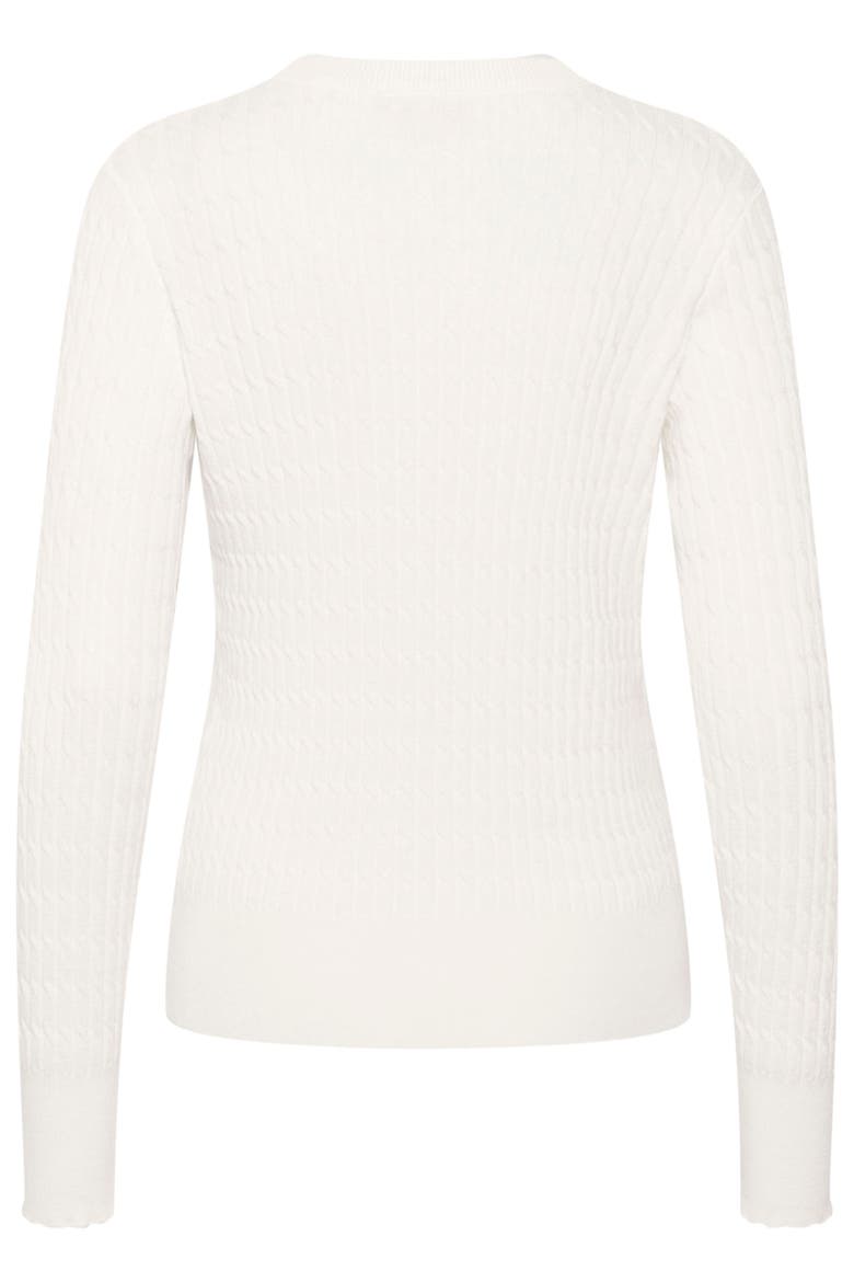KAsilla Cable Knit Regular Fit Pullover, Alternate, color, Chalk