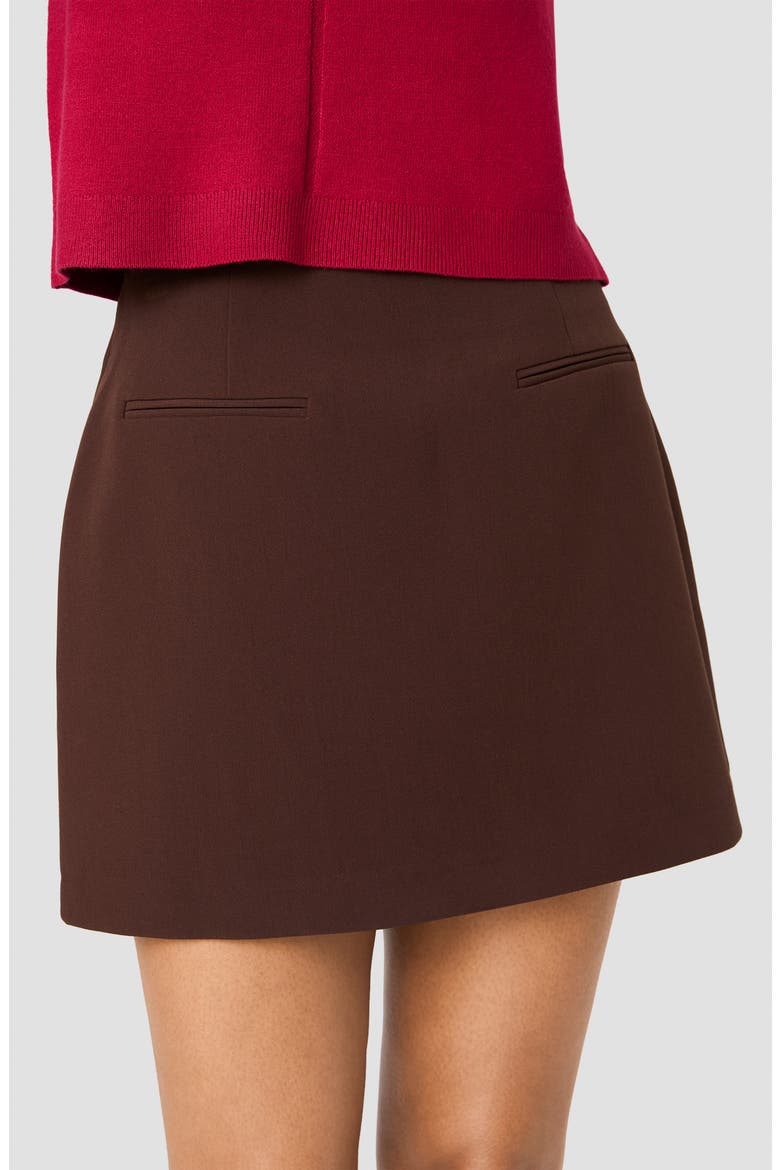 Azra Stretch Twill Miniskirt, Alternate, color, COCOA BROWN