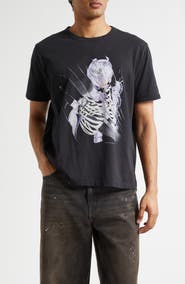 OUR LEGACY New Box Cybernetic Angel Graphic T-Shirt