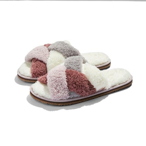 Womens Equinox Cross Strap Slippers / House Shoes