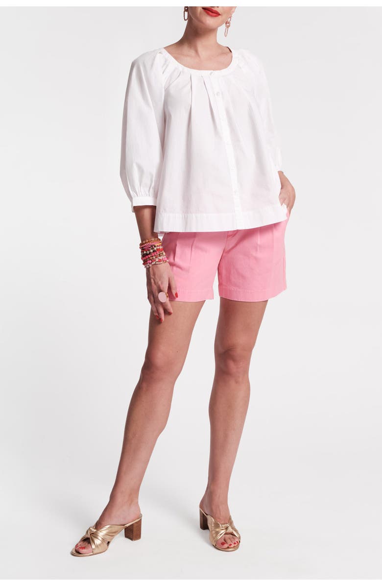 Frances Valentine Zoe Top Solid Poplin Cotton Poplin, Main, color, 