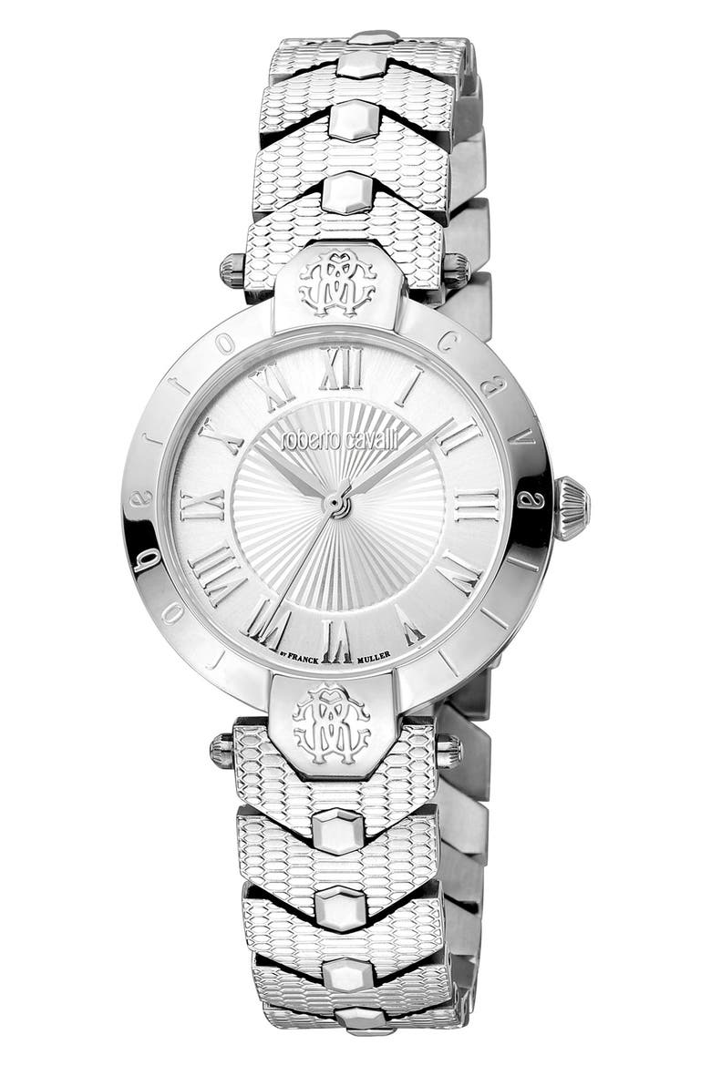 Swiss Quartz Bracelet Watch, 30mm, Main, color, SILVER