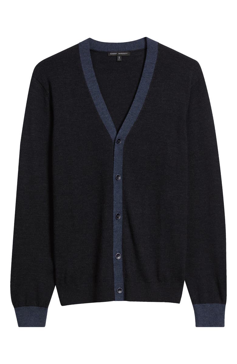 Robert Barakett Thomas Merino Wool Cardigan, Alternate, color, Navy