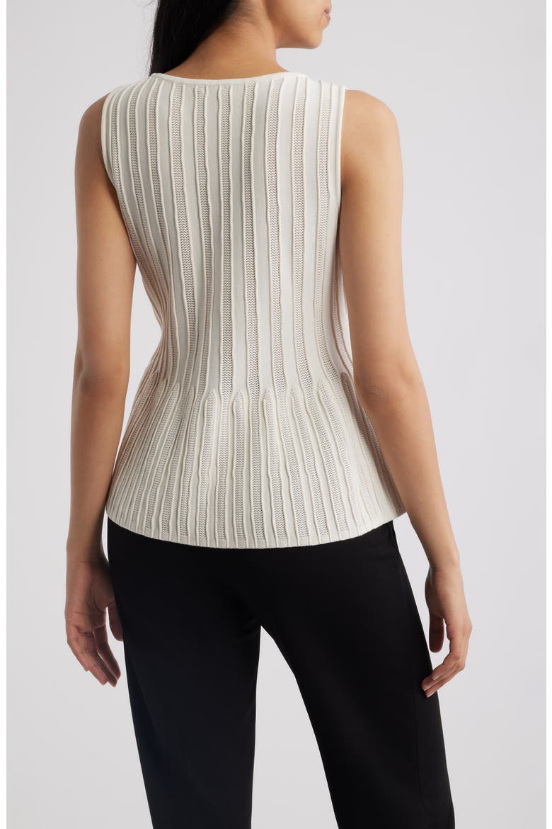Rib Peplum Tank, Alternate, color, WHITE DOVE