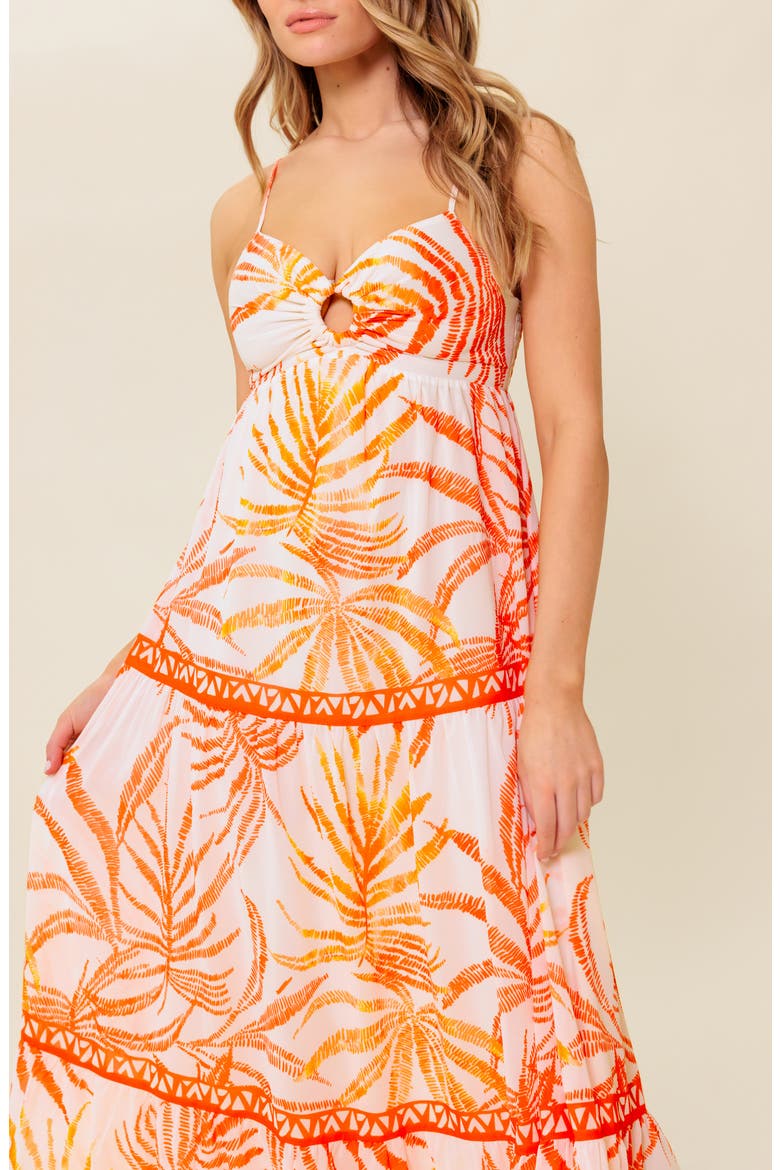 Empire Waist Maxi Dress, Alternate, color, WHITE TOMATO