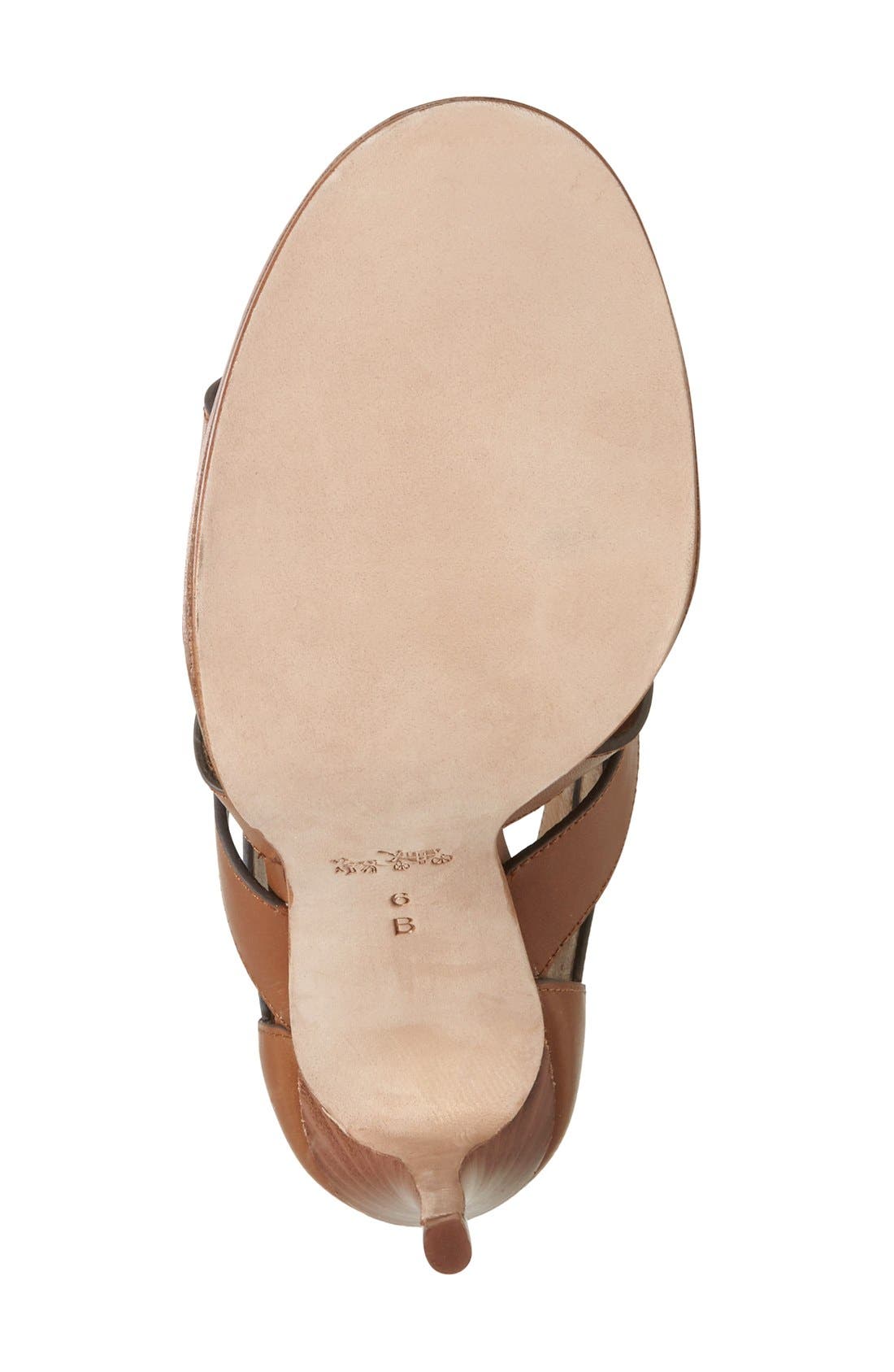 'Leslie' Lace-Up Sandal, Alternate, color, SADDLE LEATHER