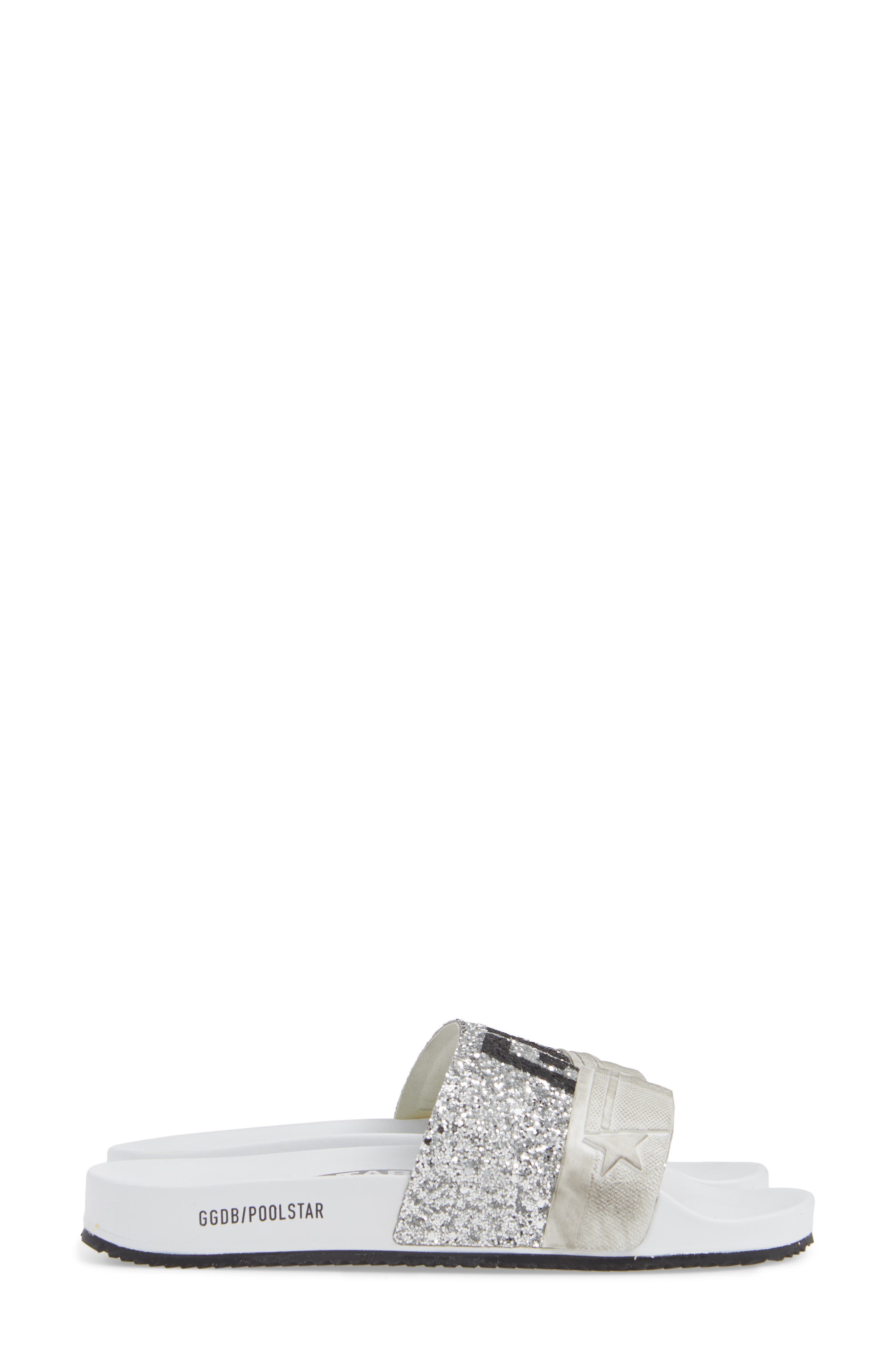 Golden Goose Glitter Poolstar Sport Slide, Alternate, color, 