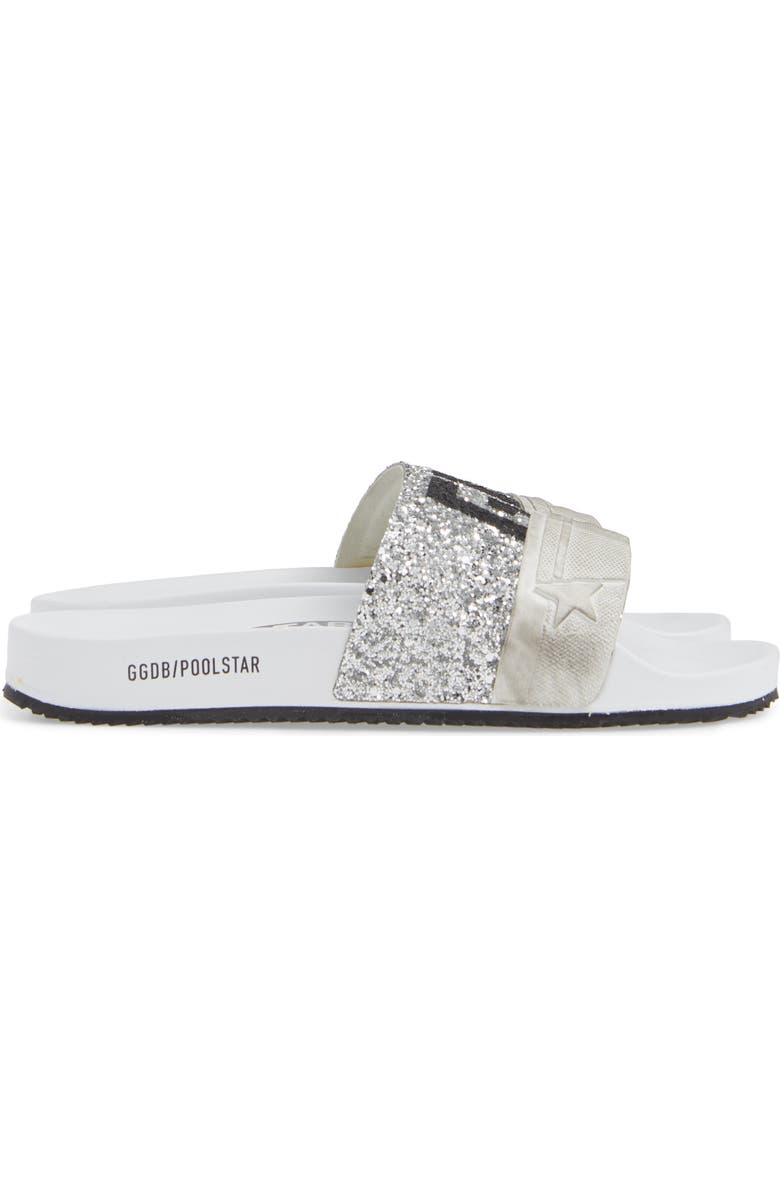 Golden Goose Glitter Poolstar Sport Slide, Alternate, color,