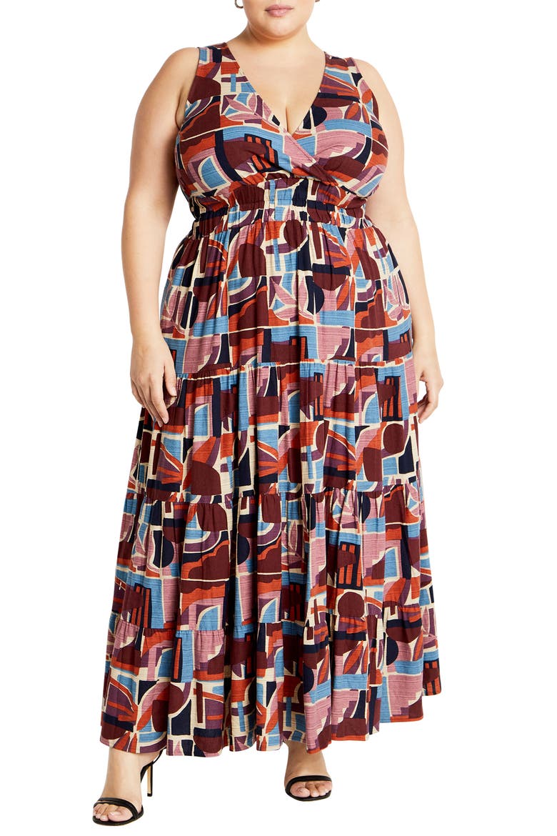 Amara Tie Back Dress, Main, color, LA PALMA