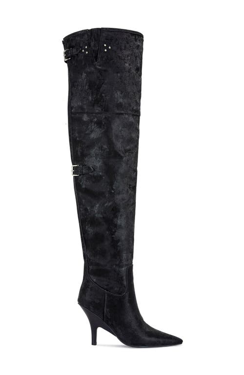 Azalea Wang Backer Thigh High Boot In Black