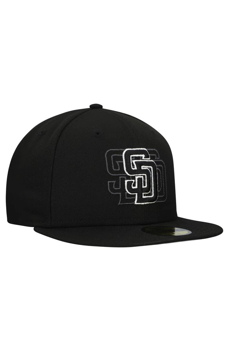 New Era Men's New Era Black San Diego Padres Tri-Hit 59FIFTY Fitted Hat, Alternate, color, 