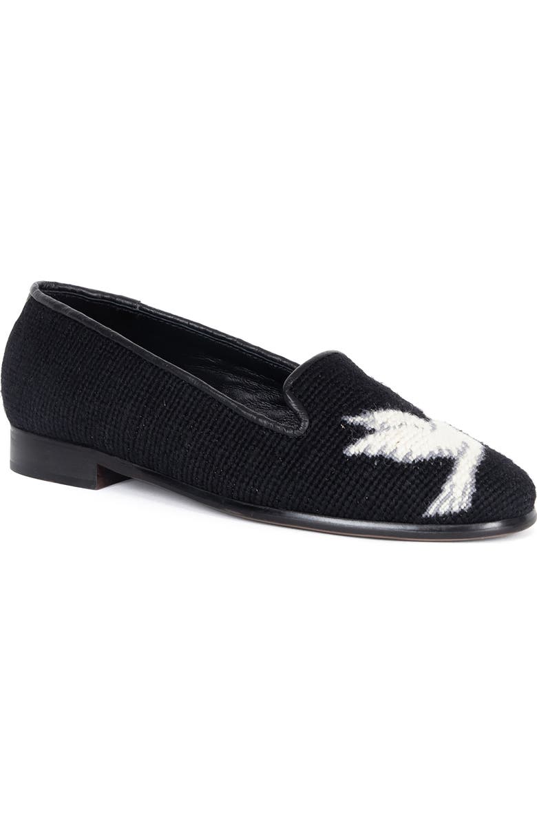 ByPaige BY PAIGE Needlepoint Dove Flat, Main, color, Black