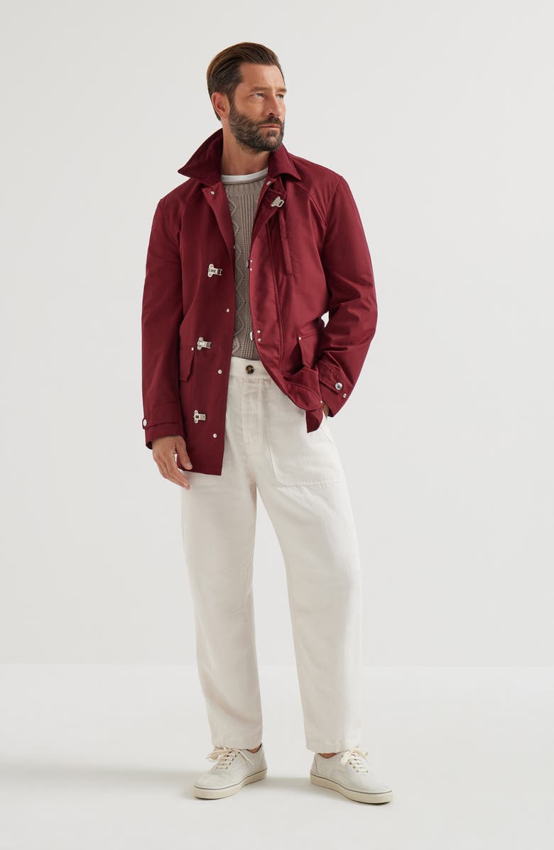 Brunello Cucinelli Fisherman's cable sweater, Alternate, color, Brown