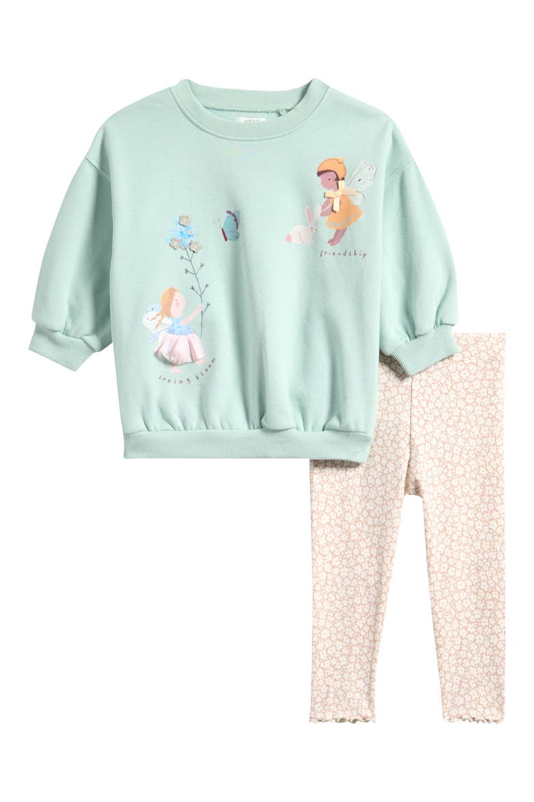 Kids' Fairy Sweatshirt & Leggings Set, Main, color, BLUE