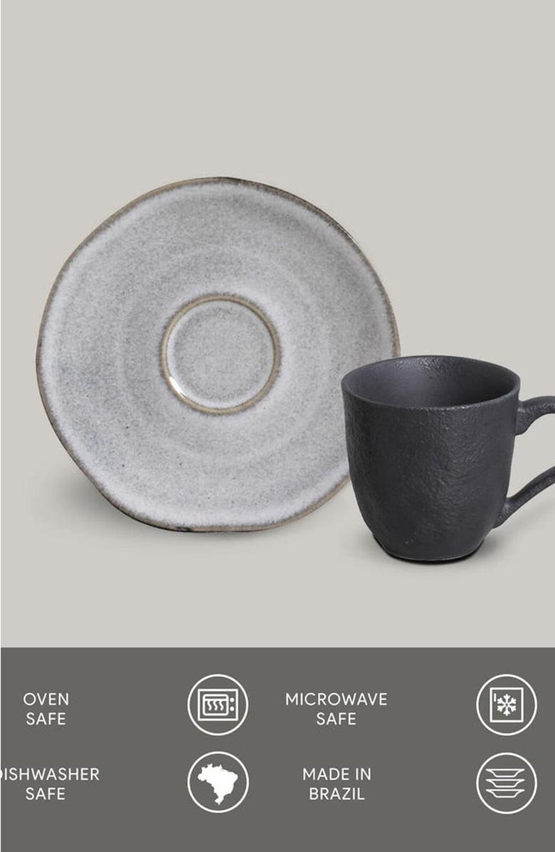 Porto Brasil Coffee Cup & Saucer Set of 6, Alternate, color, Dust