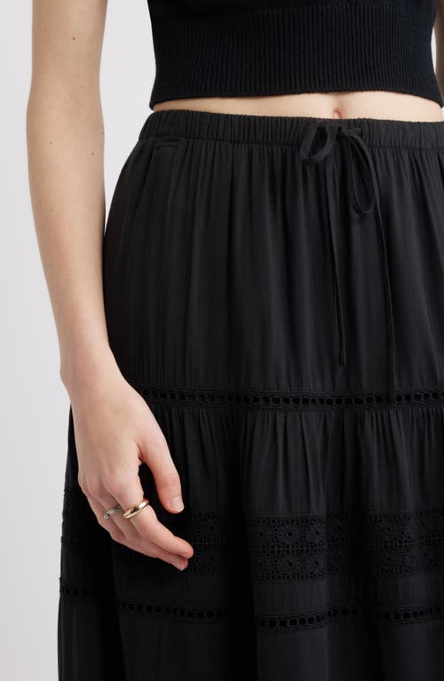 Shop Treasure & Bond Lace Inset Maxi Skirt In Black