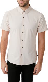 7 Diamonds American Me Slim Fit Short Sleeve Button-Up Performance Shirt