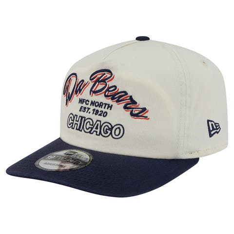Men's New Era Cream Chicago Bears Script 19TWENTY Adjustable Hat