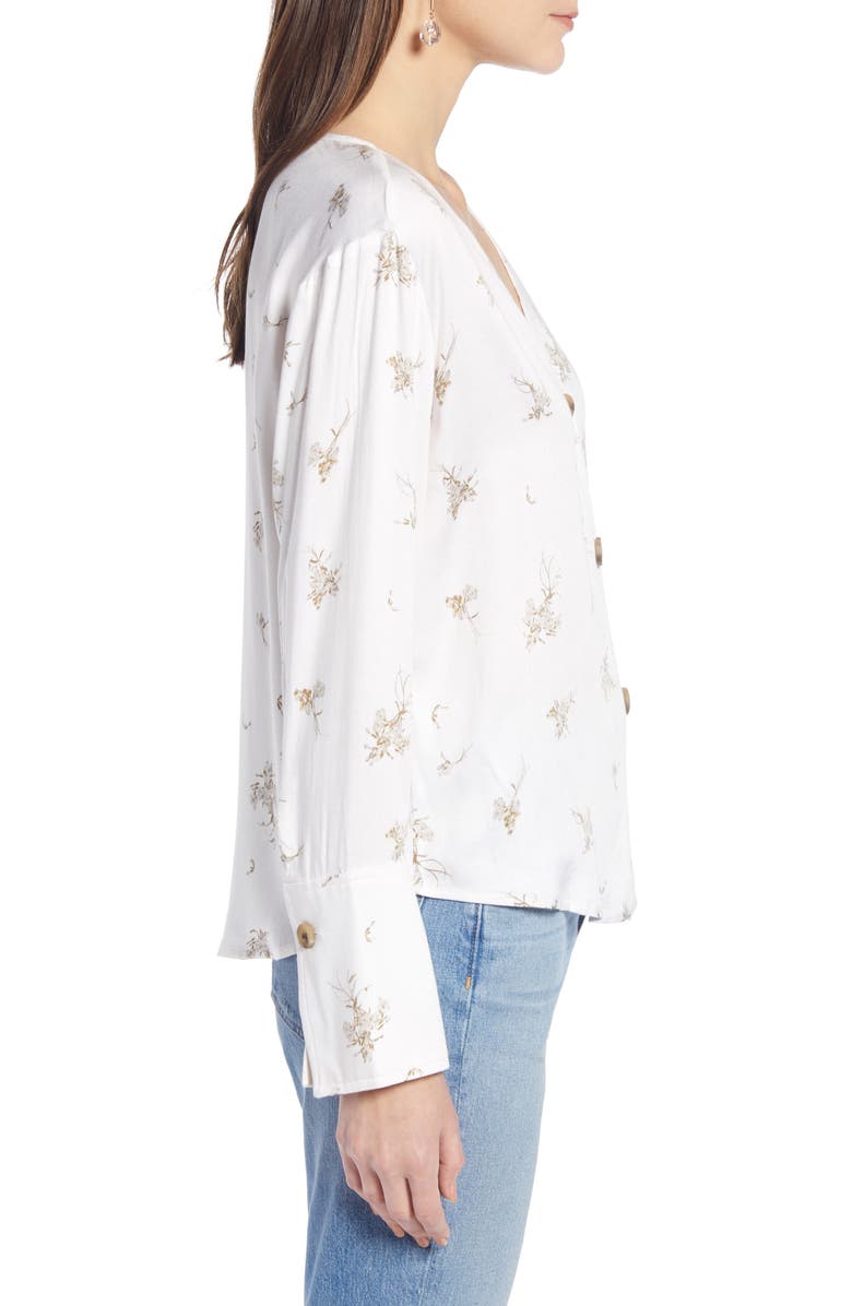 Something Navy Pretty Button Through Top, Alternate, color, 