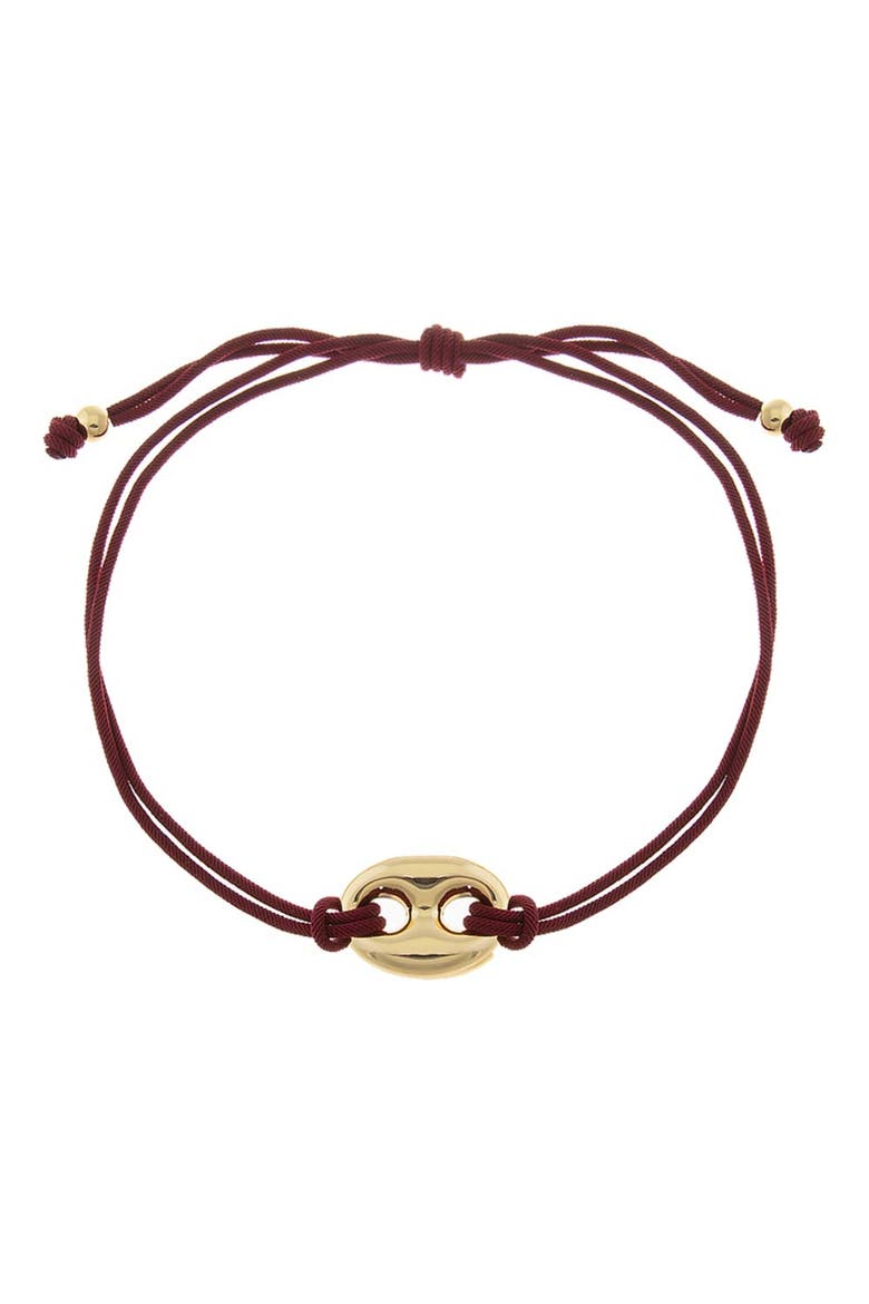 Chunky Mariner Accent Rope Choker, Main, color, Burgundy
