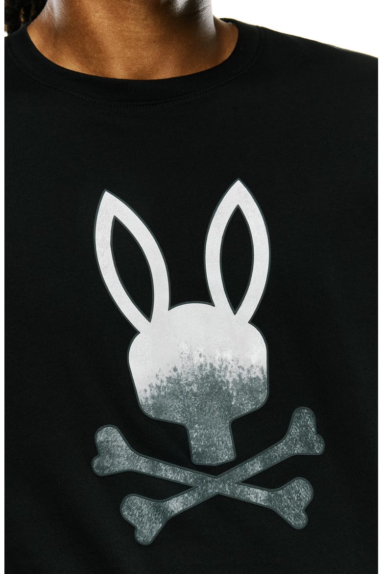 Raymond Embroidered Pima Cotton Graphic T-Shirt, Alternate, color, BLACK