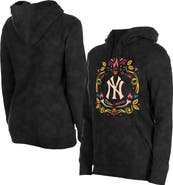 New Era Women's New Era Black New York Yankees Día de Muertos Mineral Wash Hoodie Sweatshirt