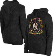 New Era Women's New Era Black New York Yankees Día de Muertos Mineral Wash Hoodie Sweatshirt