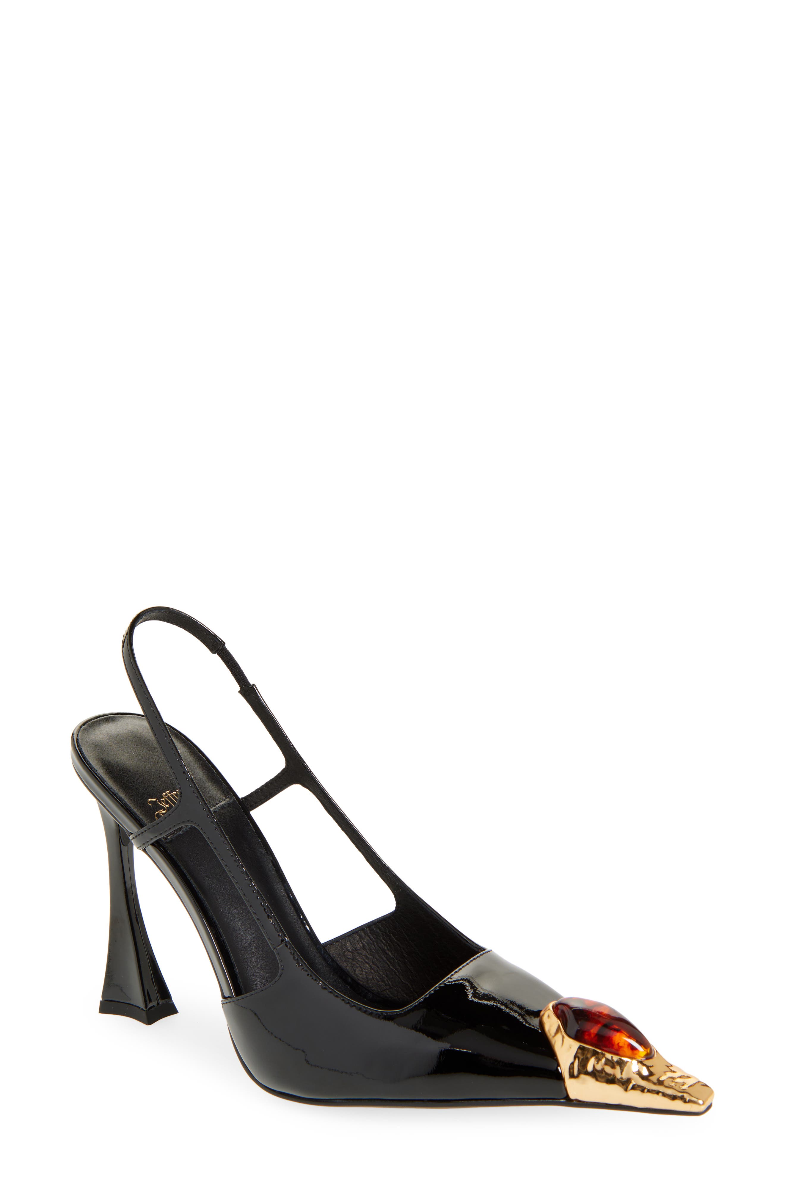  Black Patent Gold Brown