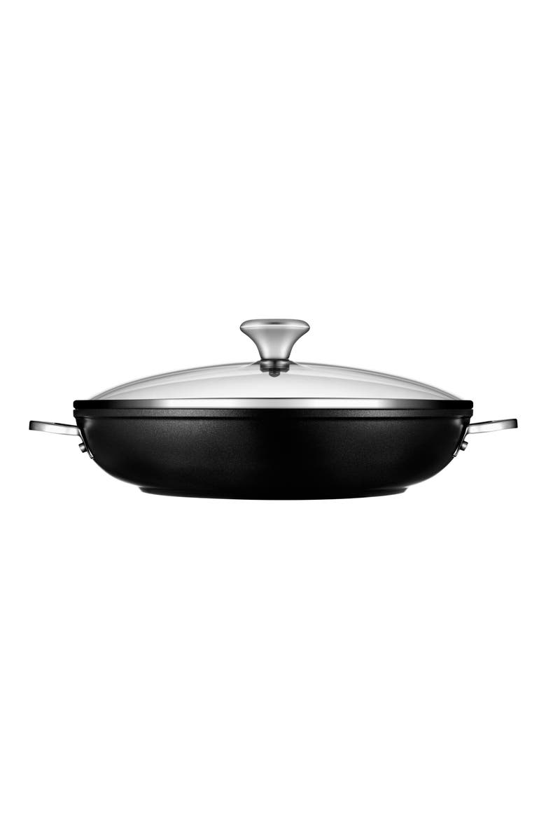 4-Quart Toughened Nonstick PRO Braiser & Lid, Alternate, color, BLACK