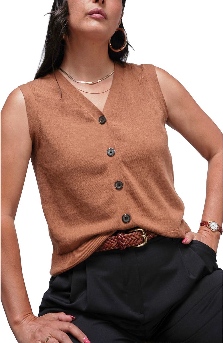 WILDFANG The Everyday Sweater Vest, Alternate, color, Walnut